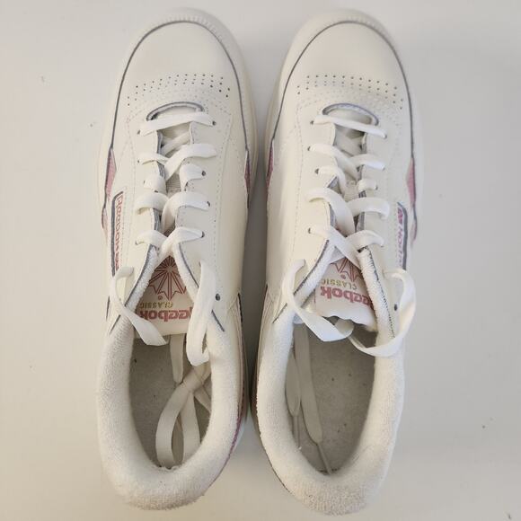 Reebok Women's Club C Double Revenge Platform Sneaker, Chalk/Smokey Rose, 10 - Picture 6 of 10